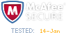 testking.net site secured by Mcaffe